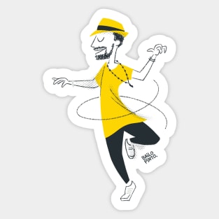 Bailarín de salsa girando Sticker